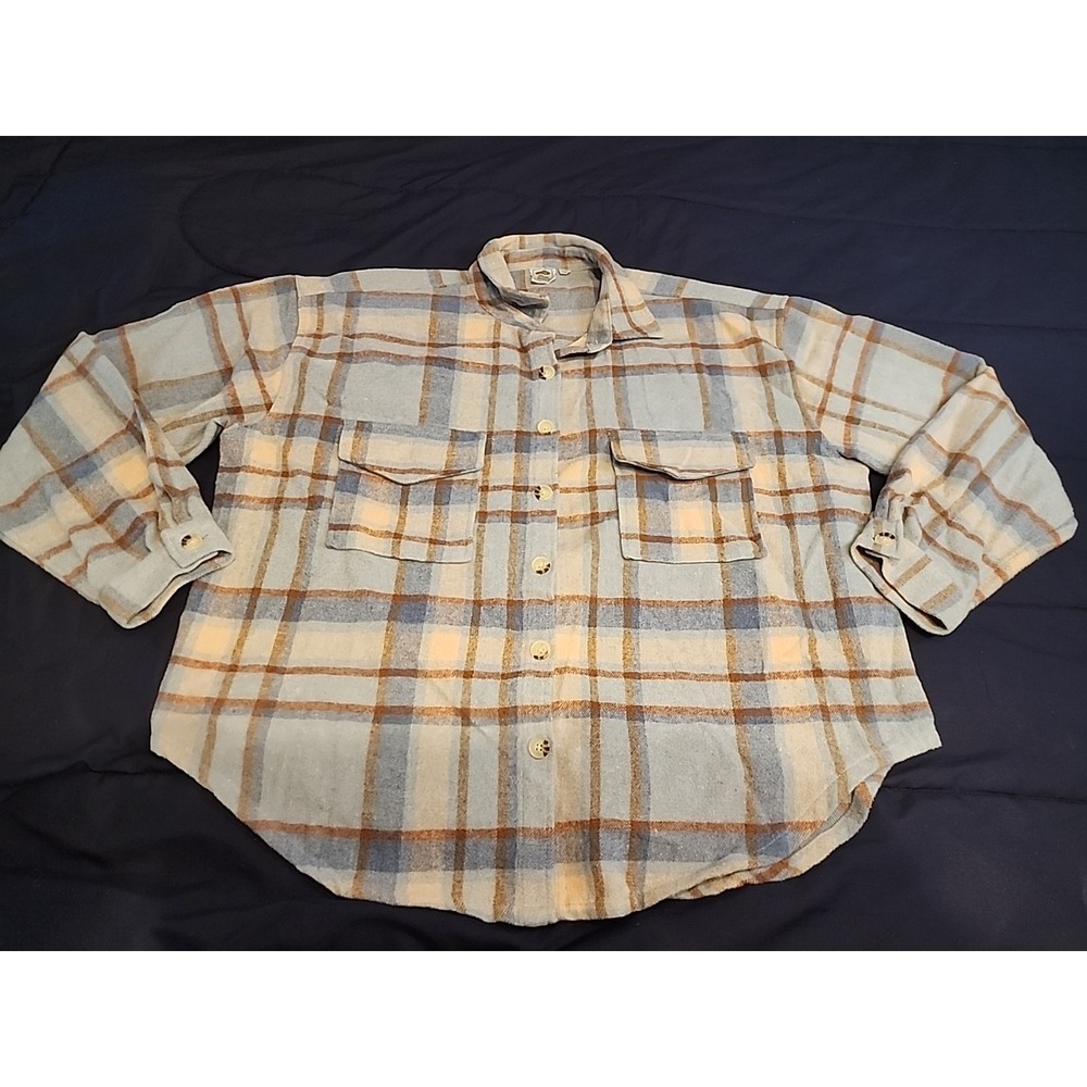 Ford Bronco Official Licensed Women's‎ Size XXL Plaid Flannel Shacket Pockets LS
